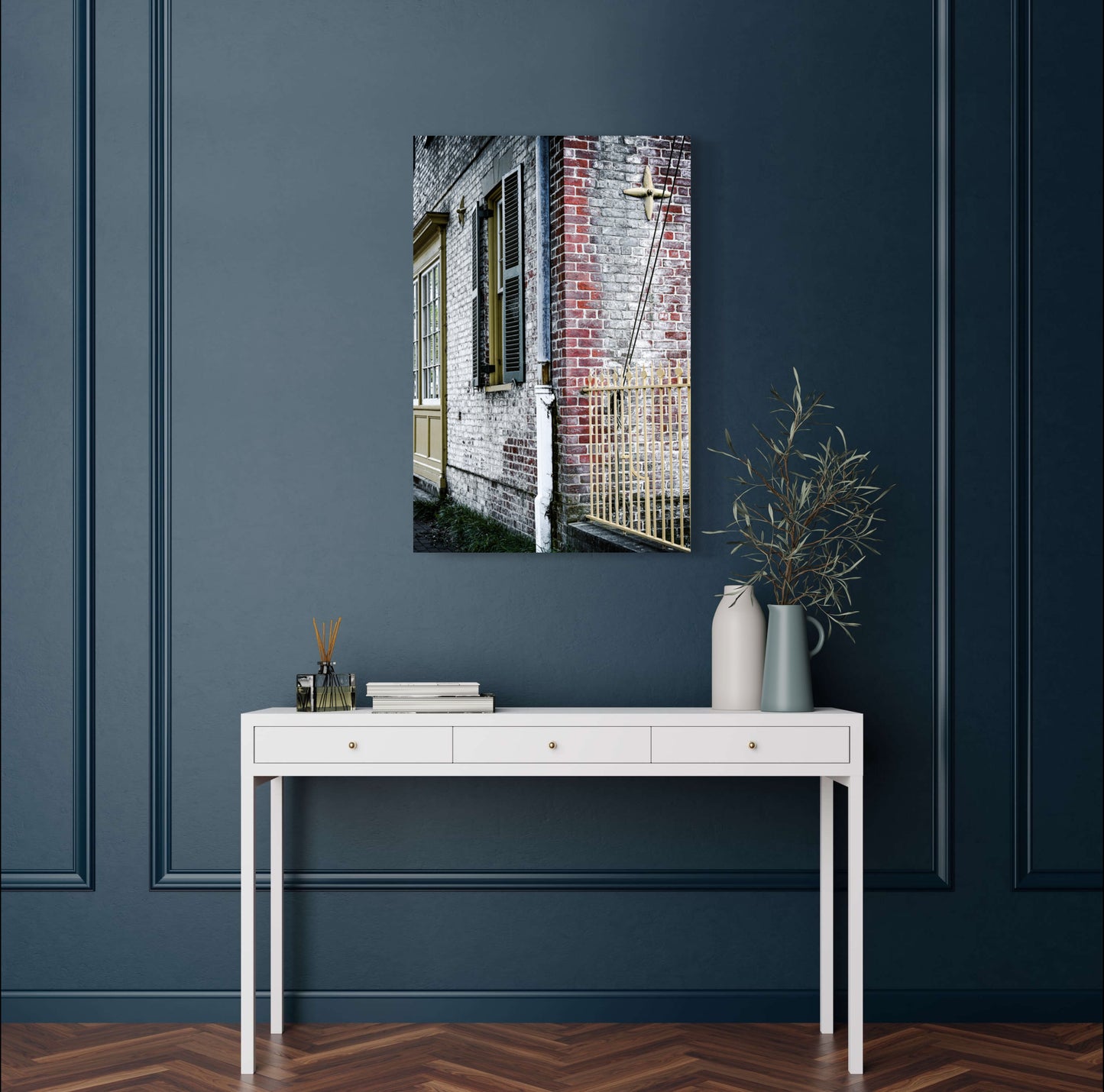 Travel Williamsburg Virginia brick street view canvas on wall