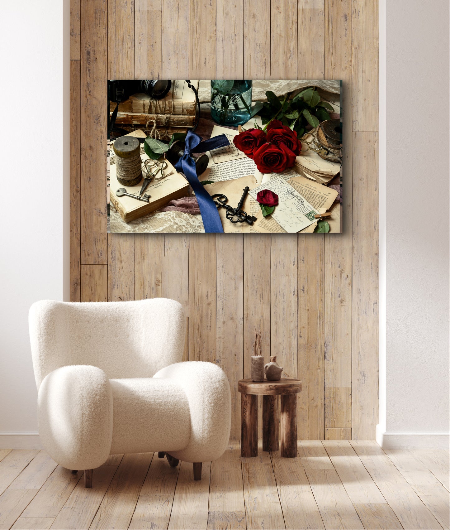 canvas mockup displayed on wall