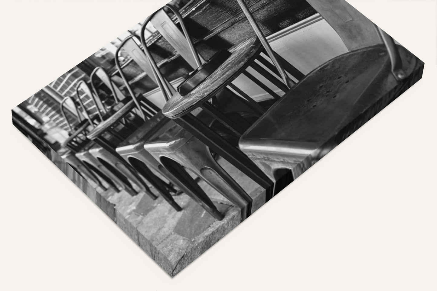 Travel Cigar Chairs in Ybor City photography print canvas side view