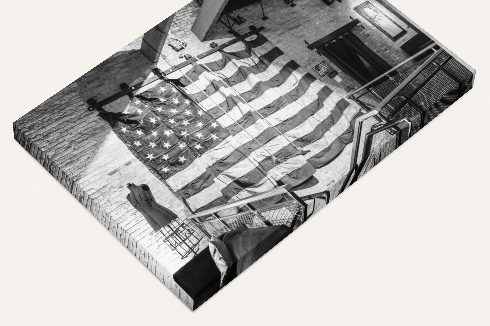 Industrial American flag travel photography print