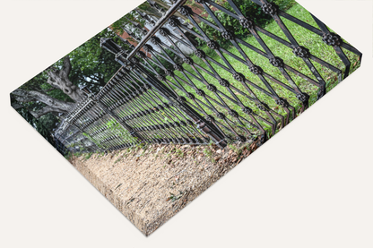 Travel fence street view photography print side view