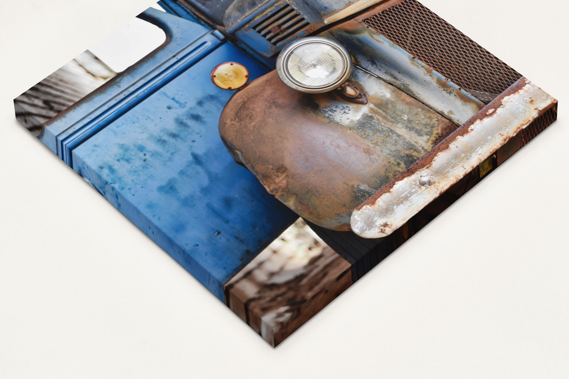 Rustic Ford truck barn photography canvas print